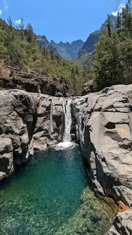 Début du sentier bassin et cascade Ferdinand - Fouquet