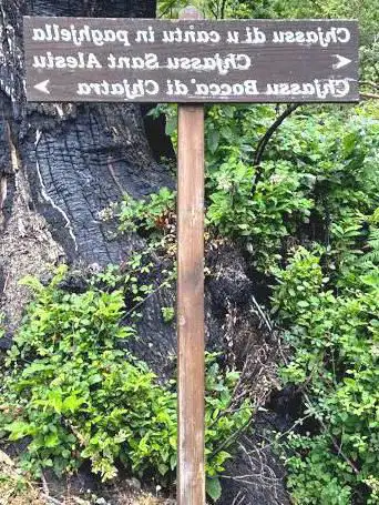 Départ sentier Sant'Alesiu