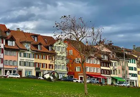 Zug central grass square