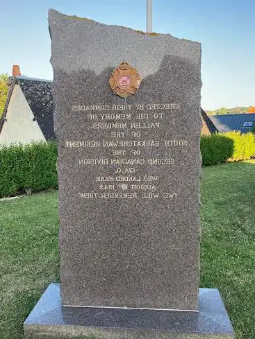 Pourville Cameron Highlanders of Canada & South Saskatchewan Regiment Memorials