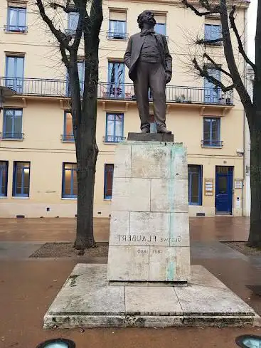 Gustave Flaubert statue by Léopold Bernhard Bernstamm (1907/1965)