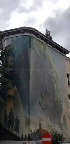 The Arche  mural by François Schuiten
