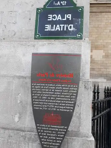 Panneau Histoire De Paris : La Place D'Italie Et La Mairie