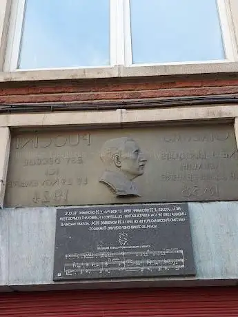 Giacomo Puccini's Memorial Plaque