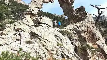 Départ de la randonnée vers l'Arche de Corte