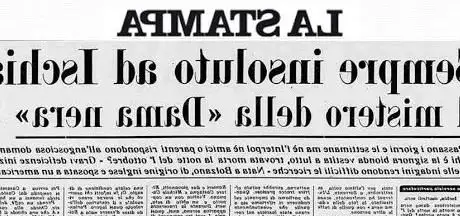 Luogo del ritrovamento della Dama in Nero