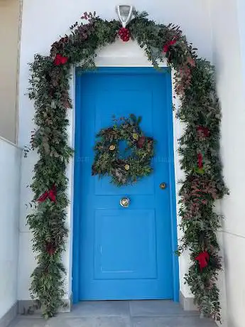 Puerta azul de pelicula