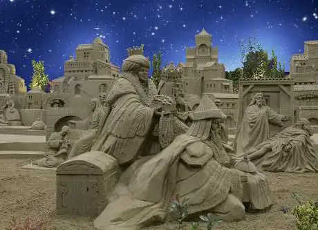 Photo de Rimini Ice Village Sand Nativity