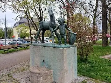 Photo de Knabe mit Füllen